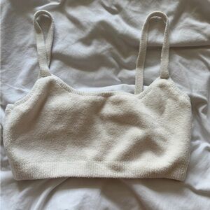 Skims Light Cozy Scoop Neck Bralette in Cream